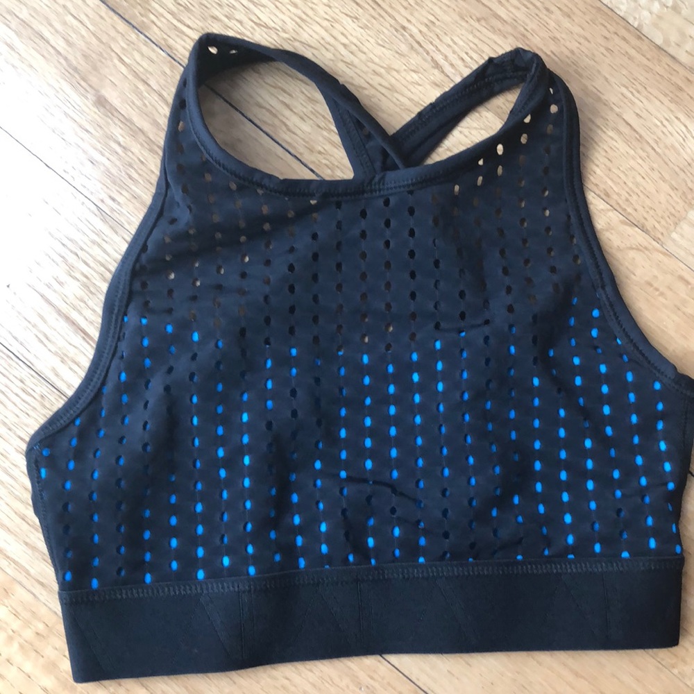Alala Blue Cross Back Bra Sz S
